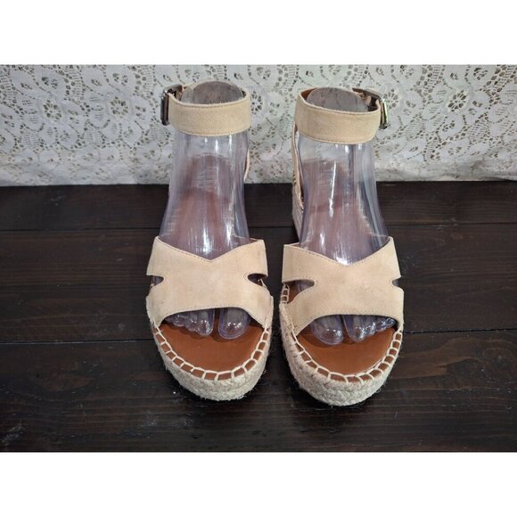 NWOB  Franco Sarto Pellia Beige Suede Espadrille Sandals/Sz. 7M - Picture 5 of 10